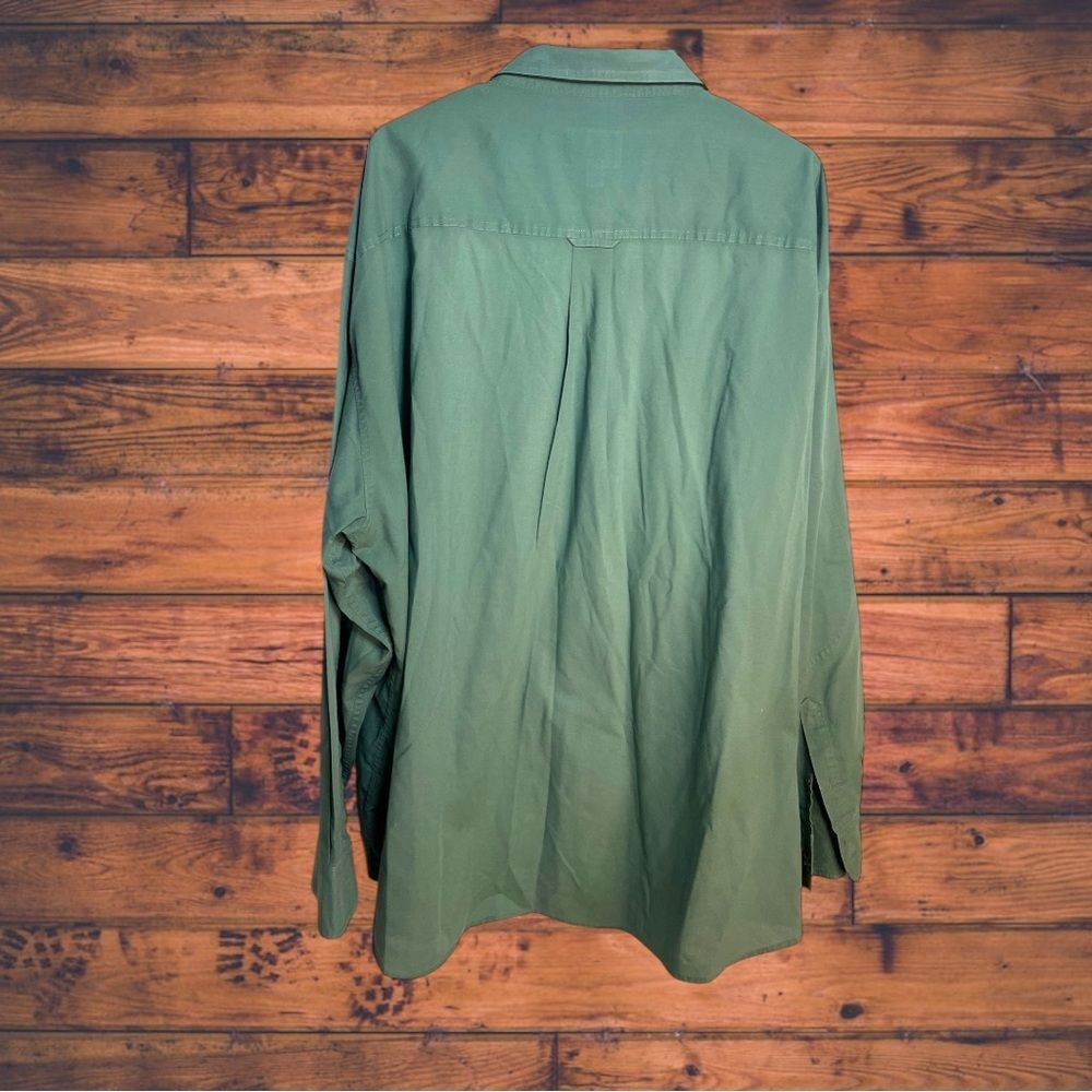 5 for $25🔥Cabela's Soft Canvas Trail Green Long Sleeve Shirt 3XL Tall - Picture 2 of 5